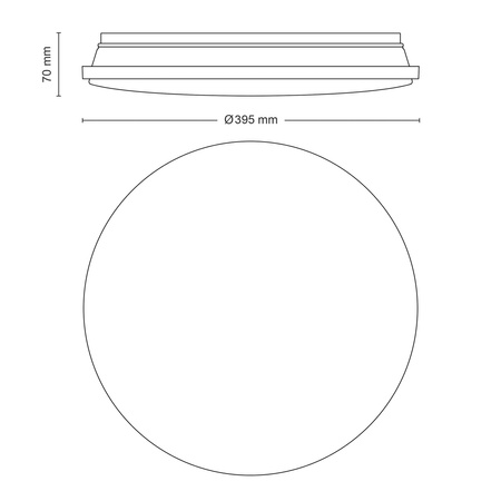 LED Plafond Deckenleuchte 24W 2700-6500K dimmbar CCT 39cm WINCEL + PHILIPS PILOT