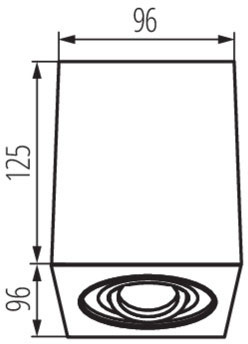 Aufbau-Halogenleuchte SPOT GORD GU10 Aluminium IP20 Kanlux
