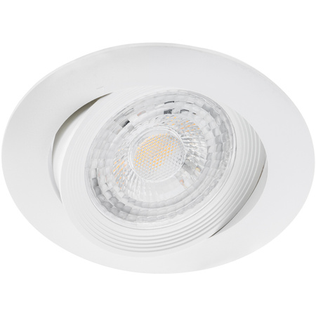 Set Halogen-Einbauleuchte VENTUS Weiß Rund + LED-Leuchtmittel GU10 6W Warm 120° Lumiled