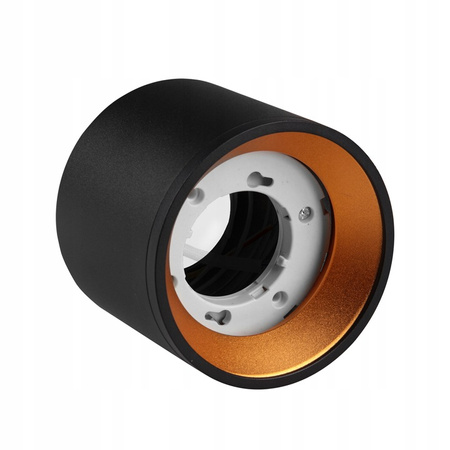 Aufputz LED GOLDA Halogen Deckenleuchte GX53 Rundrohr Schwarz - Gold