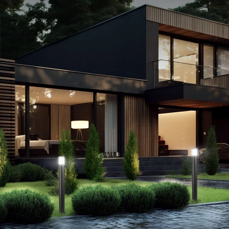 Outdoor Garten Lampe PIPE 60cm IP54 E27 Schwarz Videx