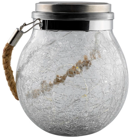 Solar Gartenlampe LED MAGUS 3000K Laterne Batterie Glas LUMILED