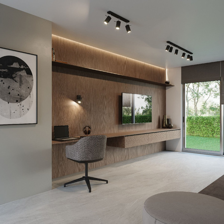 Anbauleuchte RING 6L 6xGU10 Reflektor Halogen Moving Strip Minimalist Schwarz SOLLUX