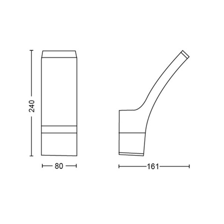 Gartenleuchte LED Wandleuchte SPLAY myGarden 12W 2700K IP44 Anthrazit PHILIPS