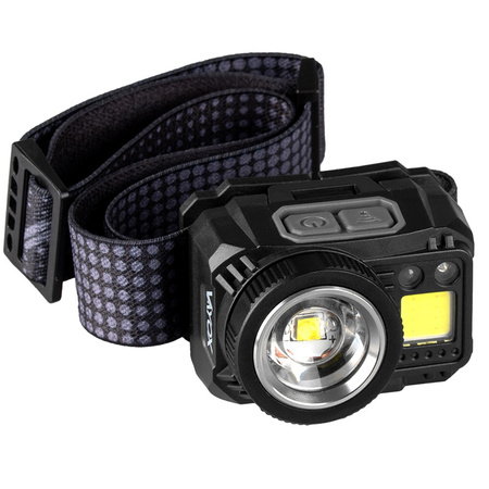 Kopf-Taschenlampe XPG3 + COB Zoom Hybrid-Netzteil VA0098 Vayox