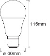 LED Leuchtmittel B22d A60 9W 806lm SMART+ WiFi CCT Dimmbar Classic LEDVANCE