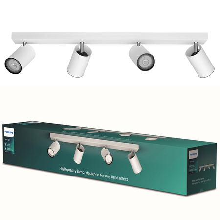 KOSIPO Decke Wandlampe Reflektor 4x GU10 Weiß Moving PHILIPS