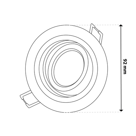 Einbaustrahler GU10, MR16 Einbauspot HALOGEN Runde beweglich Weiß CASSIO LUMILED