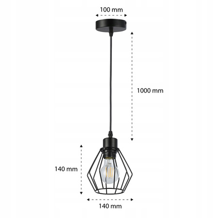 Masterled E27 Schwarz Otto Decke Pendelleuchte