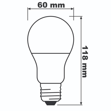 LED-Lampe E27 A60 13W = 100W 1521lm 4000K Neutral 200° BELLALUX