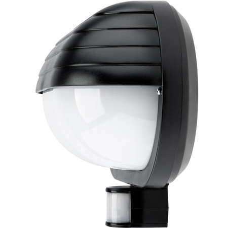 FRODA Gartenwandleuchte E27 IP44 mit PIR-Sensor Schwarz