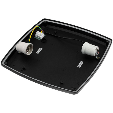 Wandleuchte Außen 2x E27, Deckenleuchte quadratisch LARIS LUMILED