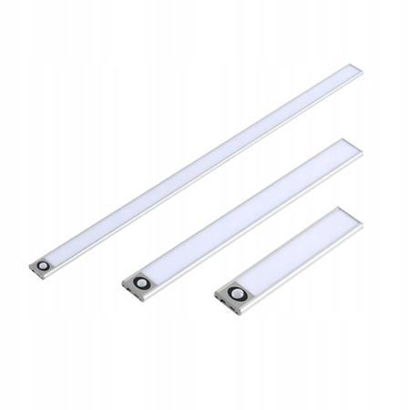 LED-Unterschrankleuchte Möbelleiste 4W 4500K 80cm mit Bewegungsmelder Silber