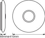 LED Deckenleuchte ORBIS Kite 24W 2500lm warm-kalt 41cm SMART+ WiFi LEDVANCE