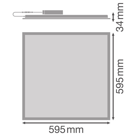 LED-Panel Unterputz 30W 3120lm 230V IP40 4000K Neutral UGR<19 Ra ≥ 90 60x60cm Quadratisch COMPACT LEDVANCE