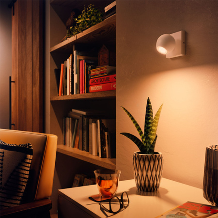 Spot Buckram LED-Wandleuchte Weiß 5W CCT PHILIPS HUE Bluetooth + Dimmschalter