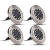 Set bestehend aus 4xGartenleuchte 12x LED SOLAR BODENMONTAGE IP54