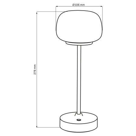 Dekorative LED-Schreibtischlampe 1.8W 150lm 2700K Warm Schwarz Rimini Sanico Goldlux