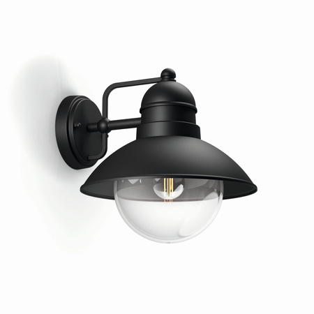 Gartenlampe LED Wandlampe HOVERFLY myGarden E27 IP44 Laterne für Daunen Schwarz PHILIPS