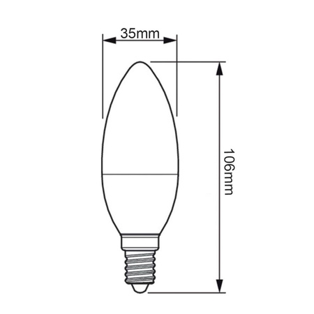 LED-Kerzenlampe E14 B35 5W = 40W 470lm 2700K Warm PHILIPS