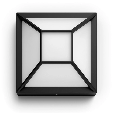 Gartenleuchte LED-Wandleuchte DROSERA myGarden 12W 2700K IP44 Decke 19cm Schwarz und Weiß PHILIPS