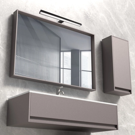 LED Badezimmer Wandleuchte 5W 520lm 4000K Neutral 120° Schwarz IP44 MILOS Sanico Goldlux