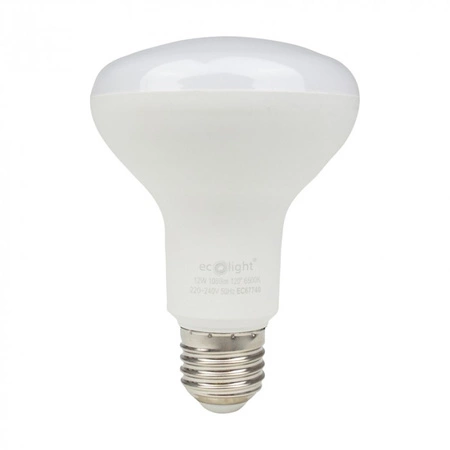 LED-Reflektor-Glühbirne R80 E27 12W 1080lm 6500K Cold Ecolight