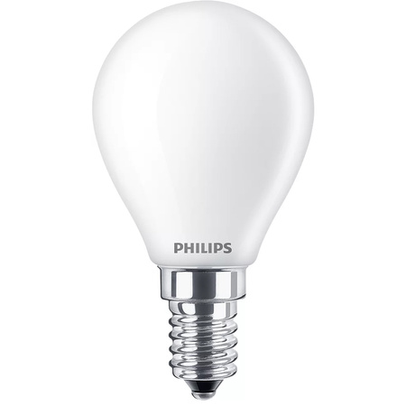 LED-Kugellampe E14 P45 3,4W = 40W 470lm 2700 warmes Filament milchig PHILIPS dimmbar