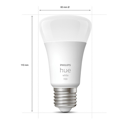 2PAK LED-Lampe E27 A60 9.5W 2700K Warm PHILIPS HUE Weiß Bluetooth Zigbee