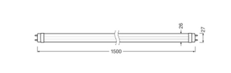 LED-Leuchtstoffröhre G13 T8 23W 3700lm 6500K Kalt 190° 150cm Ledvance
