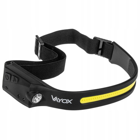 Wiederaufladbare LED-Stirnlampe COB+XPE 350lm IPX4 mit Bewegungssensor 5 Modi VAYOX