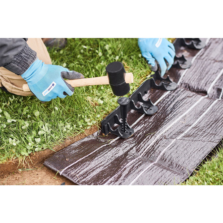 10x Montageanker zur Befestigung von Kanten schwarz UNIBORD