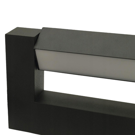 Lampe über dem Spiegel LOVIS Wandmontierte LED-Badezimmer-Wandleuchte 12W 840lm Schwarz Neutral 60cm IP44 360°