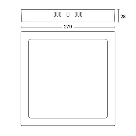 Plafond Panel LED Deckenanbauleuchte MAGNEOS 20W 2700K 28cm Weiß Downlight Square PHILIPS