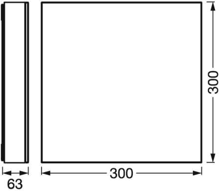 Aufbau-LED-Panel 21W 850lm SMART+ WiFi CCT Dimmbar 30x30cm Quadratisch PLANON Rahmenlos LEDVANCE