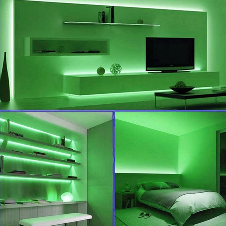 LED Streifen 12V COB 45W 480LED 2835 Grün 8mm 5m ECOLIGHT