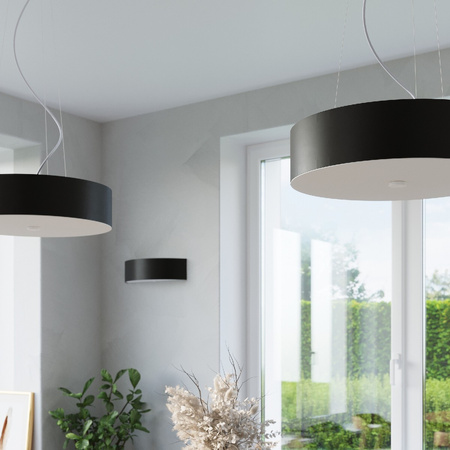 Deckenleuchte LED SKALA 6xE27 Kreisförmige Leuchte 100cm Schwarz SOLLUX