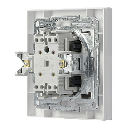 Rolloschalter mit Rahmen doppelt Asfora weiß