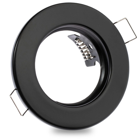 Einbaustrahler GU10, MR16 Einbauspot HALOGEN Runde Fest Schwarz Blech ARDALI LUMILED