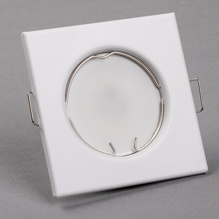 Einbaustrahler GU10, MR16 Einbauspot HALOGEN Quadrat Fest Weiß Blech PAVO LUMILED