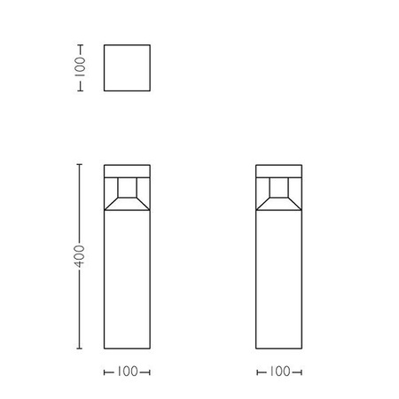 LED-Gartenleuchte für den Außenbereich PARTERRE myGarden 8W 2700K IP44 Mast 40cm Schwarz PHILIPS