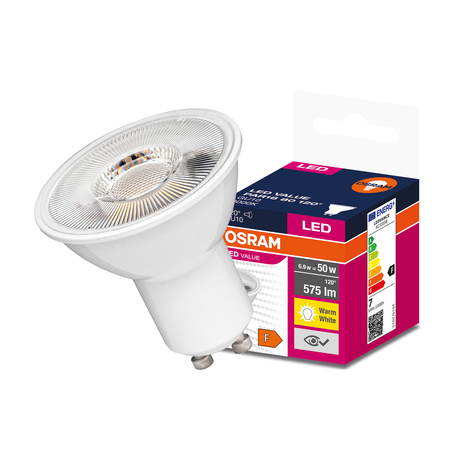 GU10 LED Leuchtmittel 6,9W = 50W 575lm 3000K Warm 120° OSRAM Value