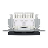 Doppelte Computersteckdose 2x RJ45 Cat. 6 UTP ohne Rahmen Asfora IP20 Anthrazit
