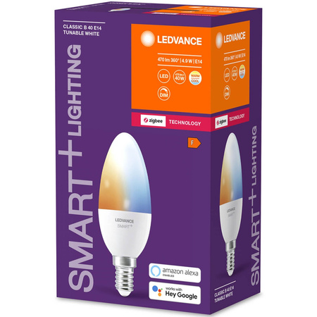 E14 B40 4.9W 470lm CCT LEDVANCE SMART+ ZigBee dimmbare LED Lampe