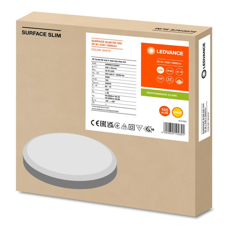 Plafond LED-Deckenleuchte 35W 3680lm 3000K Warm Surface White 35cm Oberfläche Ledvance