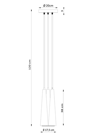 SULA 3P LED-Pendelleuchte 3xGU10 Naturholz SOLLUX