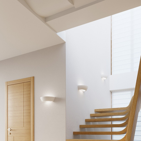 Wandleuchte OSKAR E27 Up-Down Keramik Modern Weiß SOLLUX