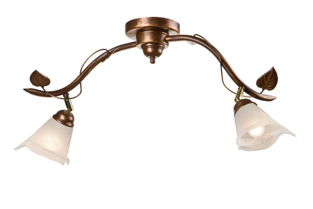 BLUSH 2 x E14 Weiß Holz Classic Deckenleuchte LM-2.2 Lamkur