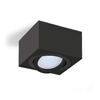 Aufbaumontierte HALOGEN SPOT 50 mm schwarze quadratische bewegliche Leuchte OH37S Kobi
