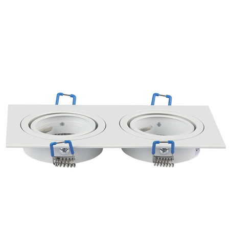 Deckeneinbauleuchte 2xGU10 quadratisch weiß VT-783 V-TAC